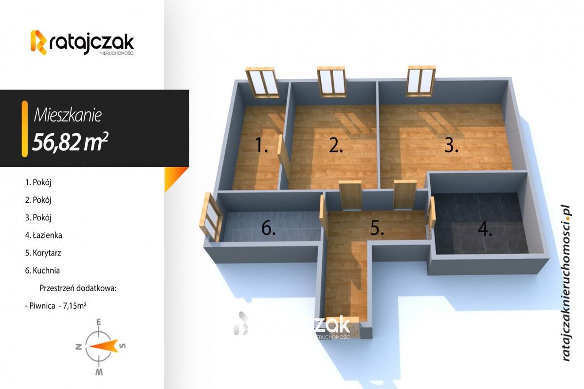 3 POK w centrum z piwnicą  1 piętro  od zaraz!Wejherowo