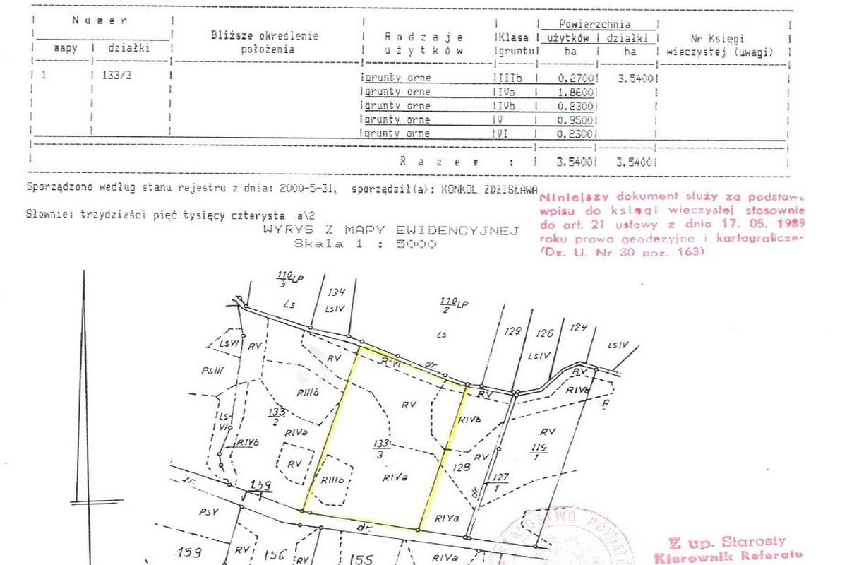 3 54 HA ROLNA | MIERZYNO | PRĄD | DROGA ASFALTOWAMierzyno