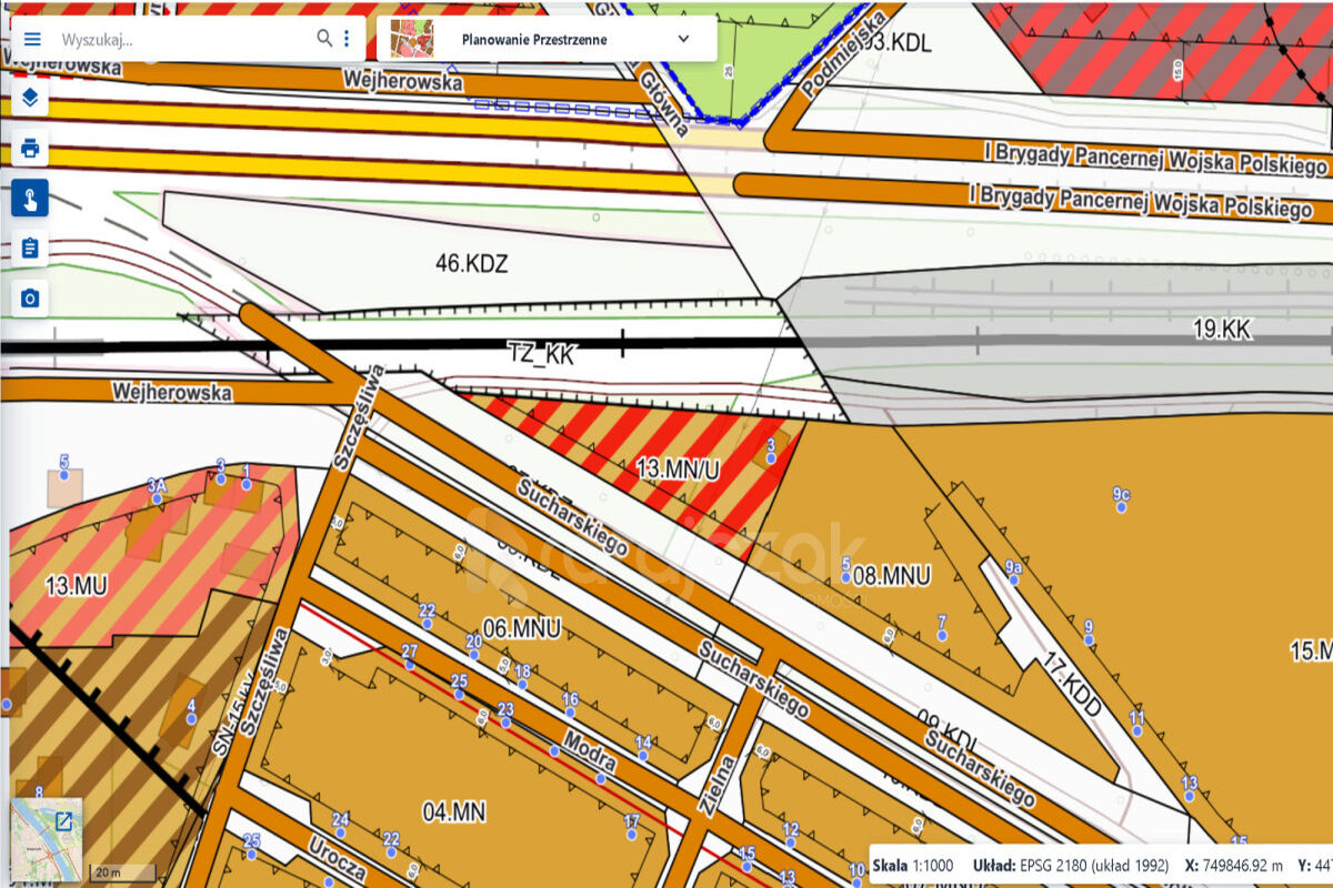 DZIAŁKA BUDOWLANA | WEJHEROWO | MN U | 1300 m2Wejherowo