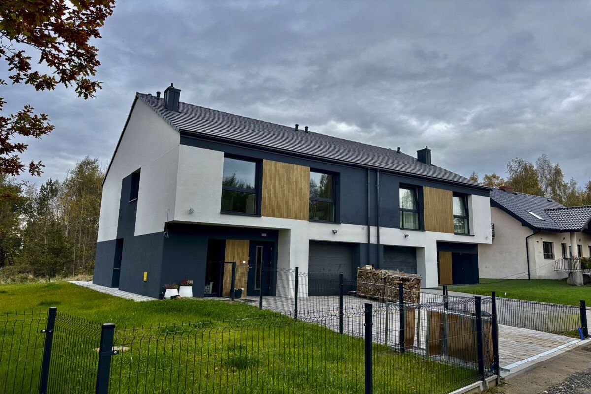 Nowoczesny dom w zabudowie bliźniaczej|bez Pcc 2%Banino