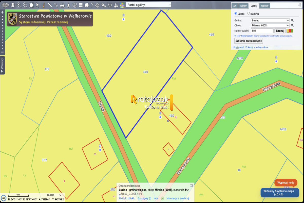 Działka budowlana 1106 m² | Milwino | Szybki dojazd do Trójmiasta – Milwino