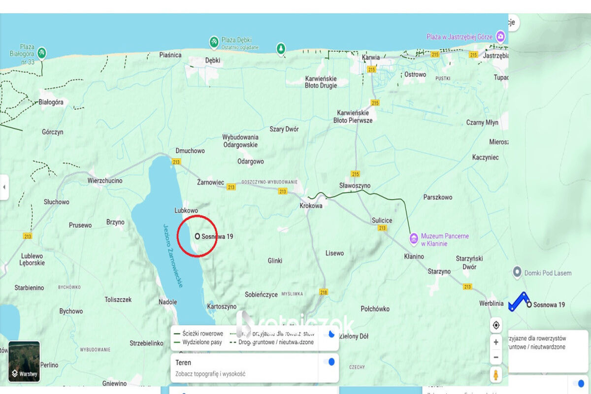 DZIAŁKA | LUBKOWO| JEZIORO | POD LASEM | 7km MORZELubkowo