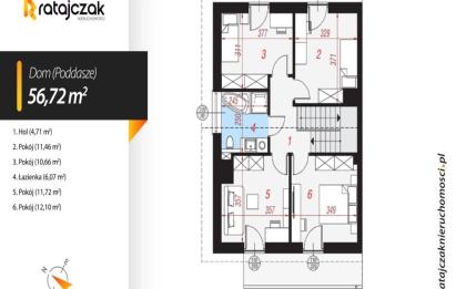 Rzut, plan Bliźniak 125 62 m2 | działka 500 m2 | odbiór 01.26-Szemud