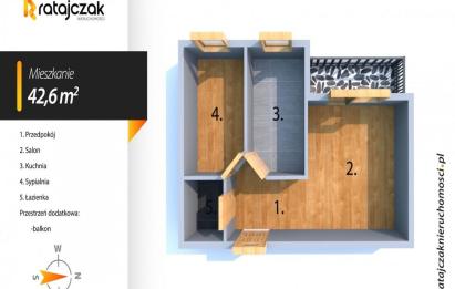 Rzut, plan Mieszkanie 2 pok  1 piętro  blisko lasu  od zaraz-Wejherowo