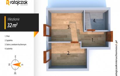Rzut, plan 2 pokoje w samym Centrum Gdańska od zaraz!-Gdańsk