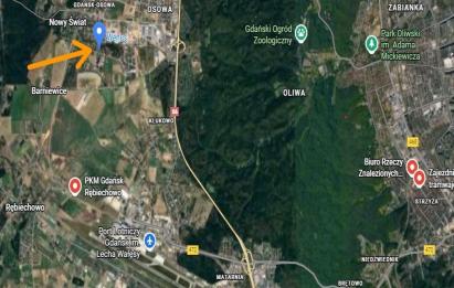 Rzut, plan Działka usługowa  Gdańsk Osowa/ul Wenus/Sprzedaż-Gdańsk