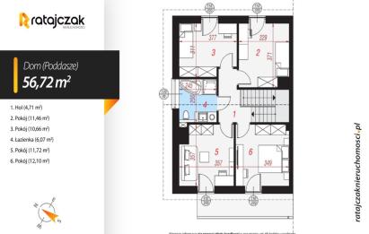 Rzut, plan 125 62 m2 |  odbiór IV kwartał 2026 | Gowino-Gowino
