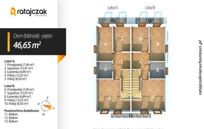 Rzut, plan Energooszczędne bliźniaki | 5 pokoi | Żukowo|-Żukowo