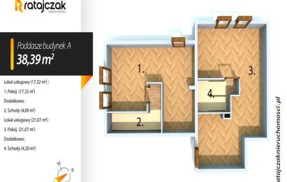 Rzut, plan Działka nad morzem z 2 budynkami|Las|4 lokale-Chłapowo