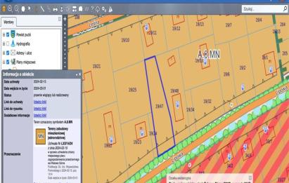 Rzut, plan Działka 881 m2 w Rekowie Górnym | od południa-Rekowo Górne