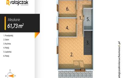 Rzut, plan 3 pokoje | dostępne od zaraz | umeblowanie w cenie-Reda