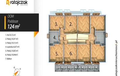 Rzut, plan Bliźniak 124 m2 | rekuperacja | blisko lasu | Góra-Góra