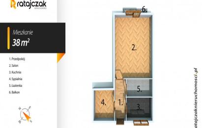 Rzut, plan Wyremontowane 2 pokoje na Przymorzu!-Gdańsk