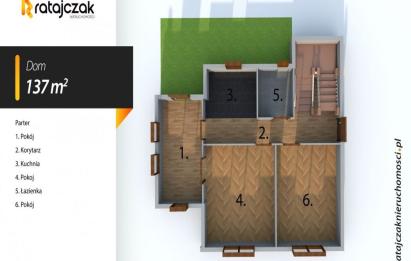 Rzut, plan RUMIA | DOM WOLNOSTOJĄCY | 2 NIEZALEŻNE LOKALE-Rumia