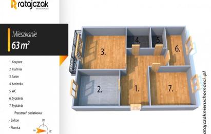 Rzut, plan Mieszkanie 3 pokojowe w doskonałej lokalizacji-Rumia