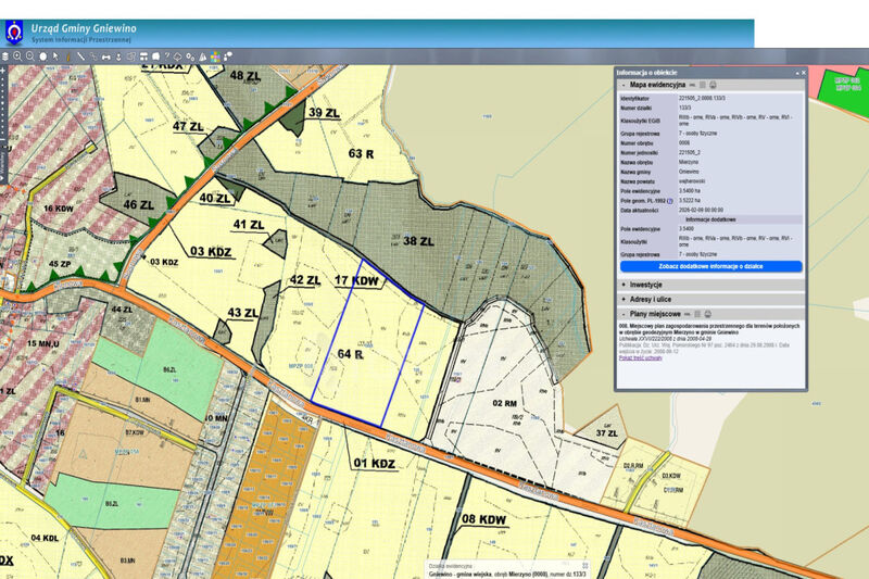 3 54 HA ROLNA | MIERZYNO | PRĄD | DROGA ASFALTOWA - Mierzyno