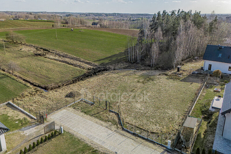 Działka 1871 m² z WZ | Łebno | media na działce - Łebno