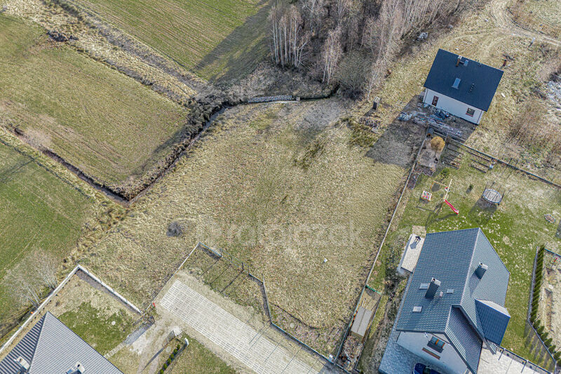 Działka 1871 m² z WZ | Łebno | media na działce - Łebno