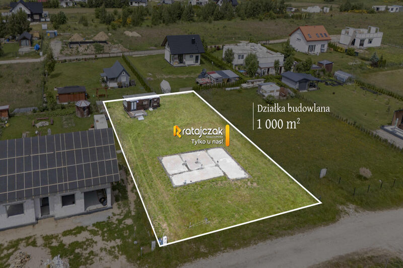 Słoneczna działka 1000 m² w Łebczu - Łebcz