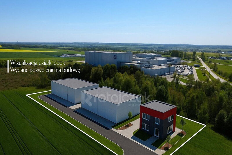 Działka inwestycyjna z pozwoleniem na budowę - Łebcz