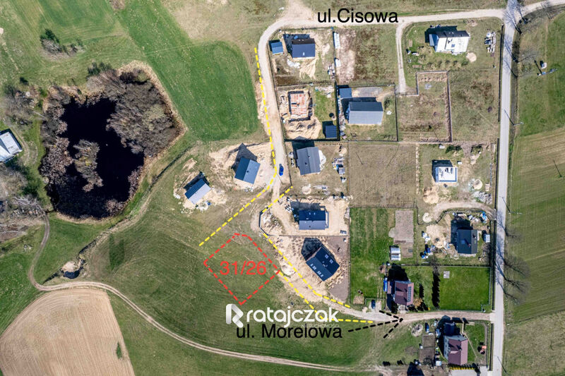 Narożna działka budowlana | 1001 m2 | Od południa - Sopieszyno