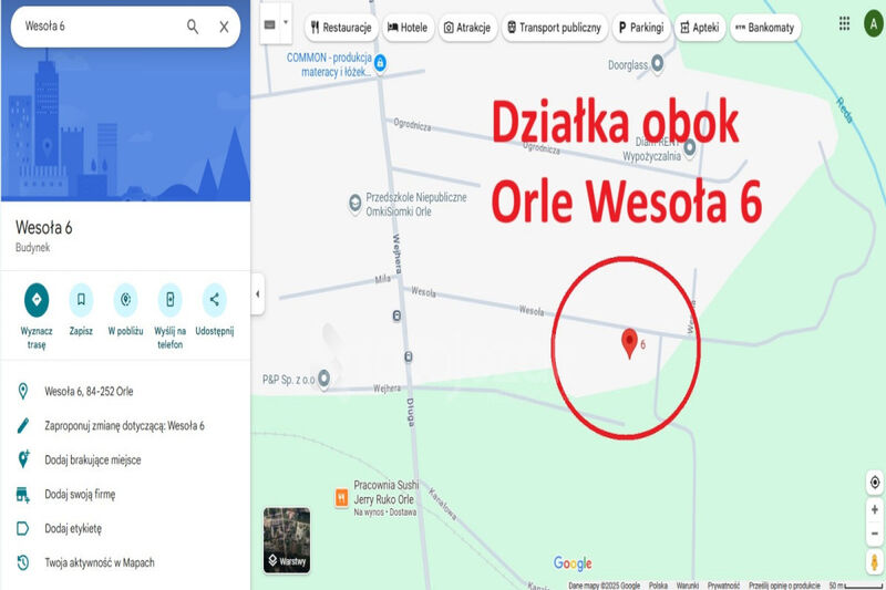DZIAŁKA PRZY LESIE | MPZP | ORLE BLISKO BOLSZEWO - Orle